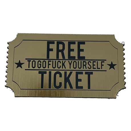 Ticket to Go Fuck Yourself Patch + Sticker — alternate view 2