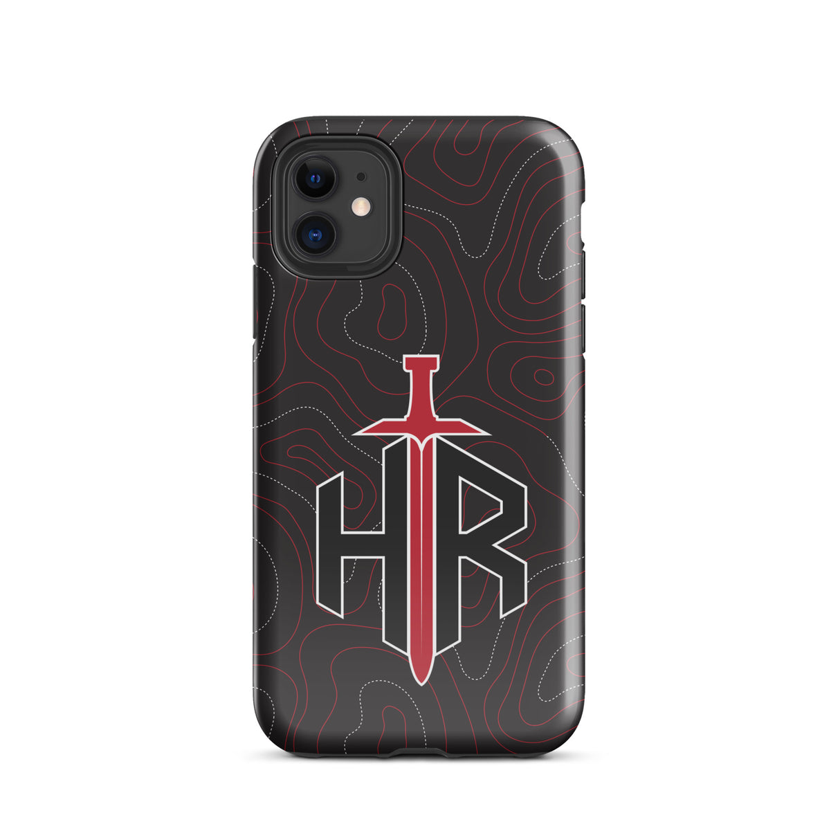 HRTI Tough Case for iPhone® – Black-on-Black – Matte — alternate view 2