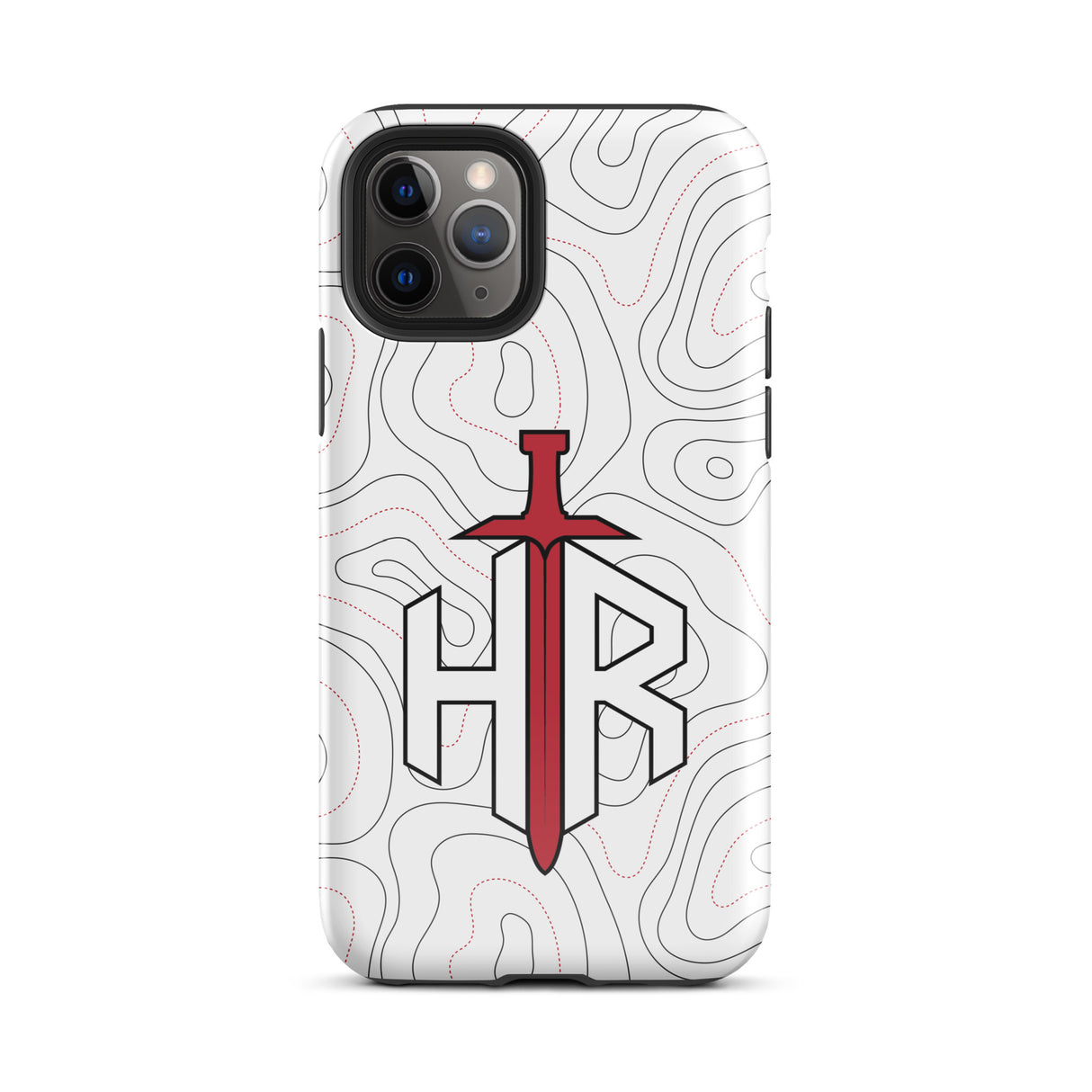 HRTI Tough Case for iPhone® – White-on-White – Matte — alternate view 4