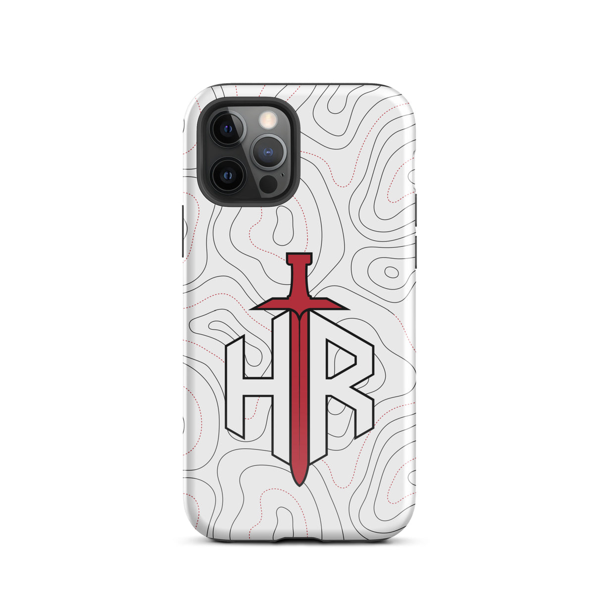 HRTI Tough Case for iPhone® – White-on-White – Matte — alternate view 12