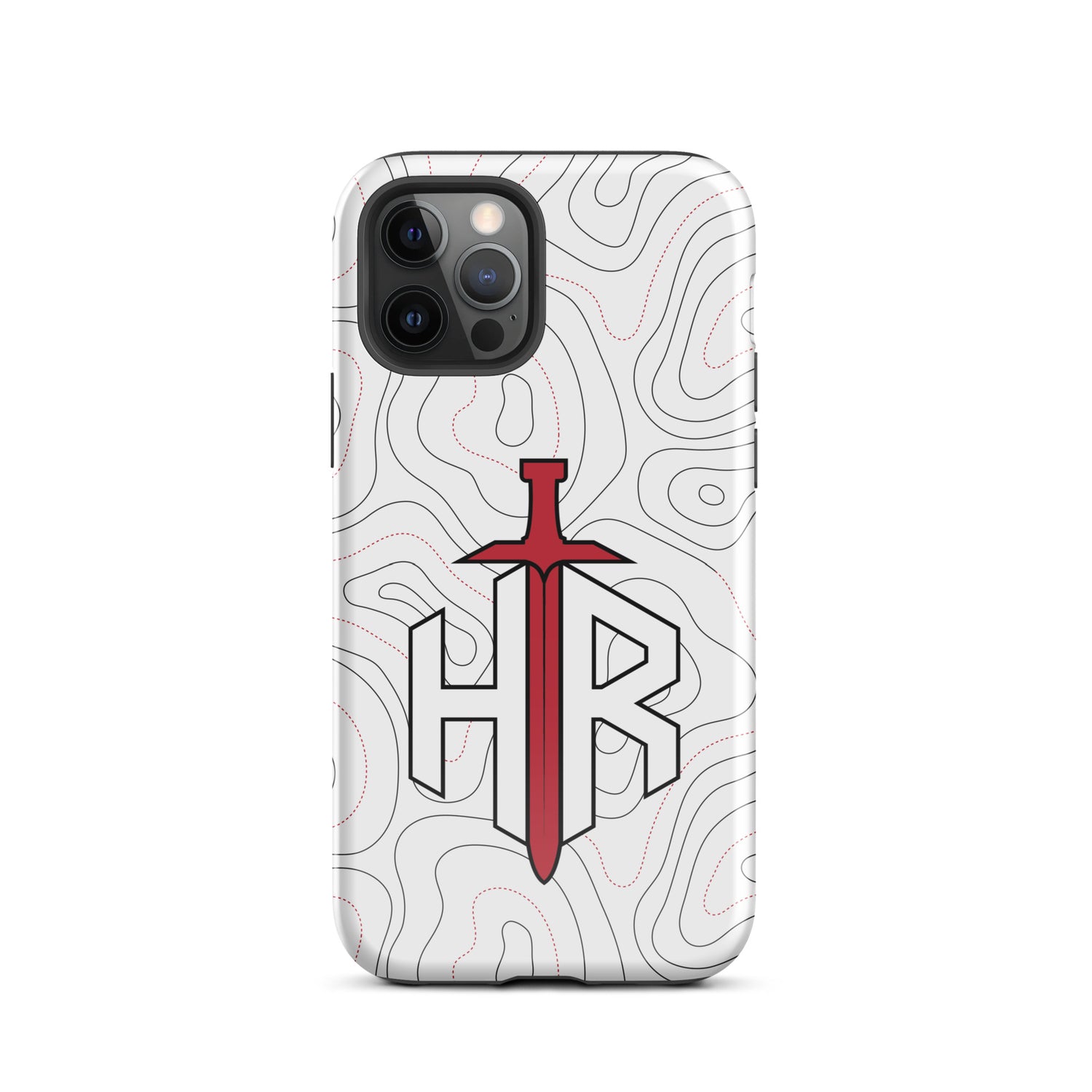 HRTI Tough Case for iPhone® – White-on-White – Matte — alternate view 12