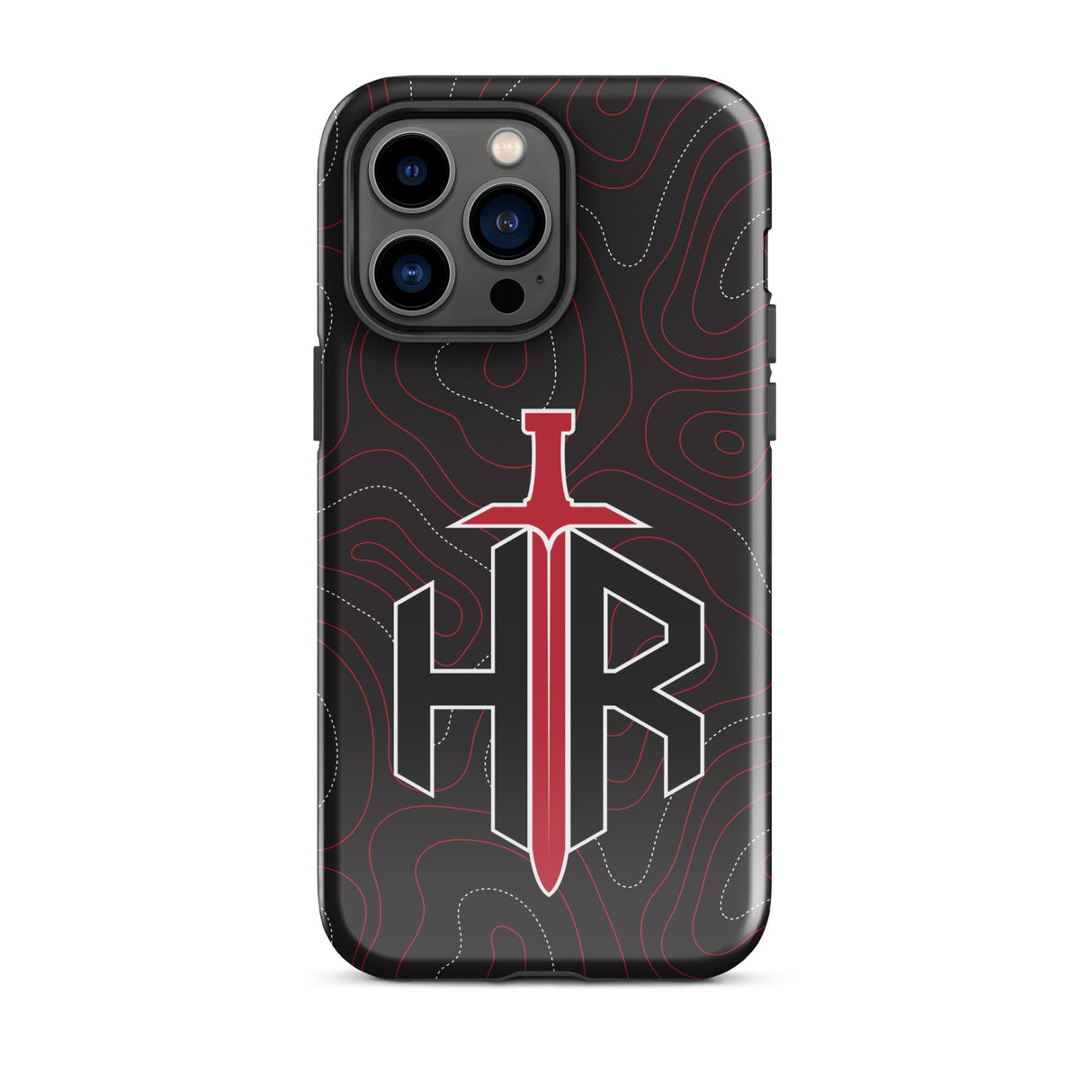 HRTI Tough Case for iPhone® – Black-on-Black – Matte — alternate view 30