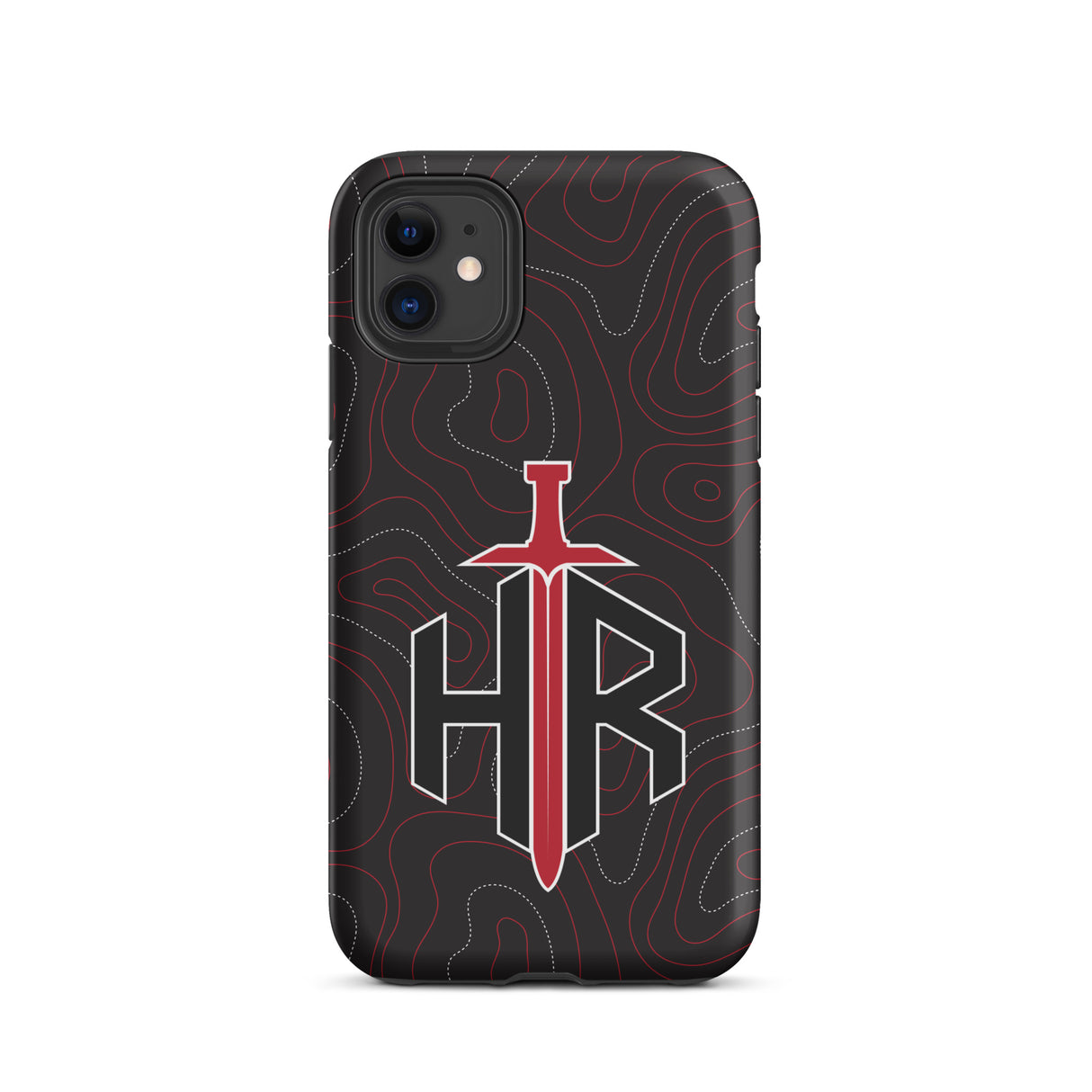 HRTI Tough Case for iPhone® – Black-on-Black – Glossy — alternate view 3