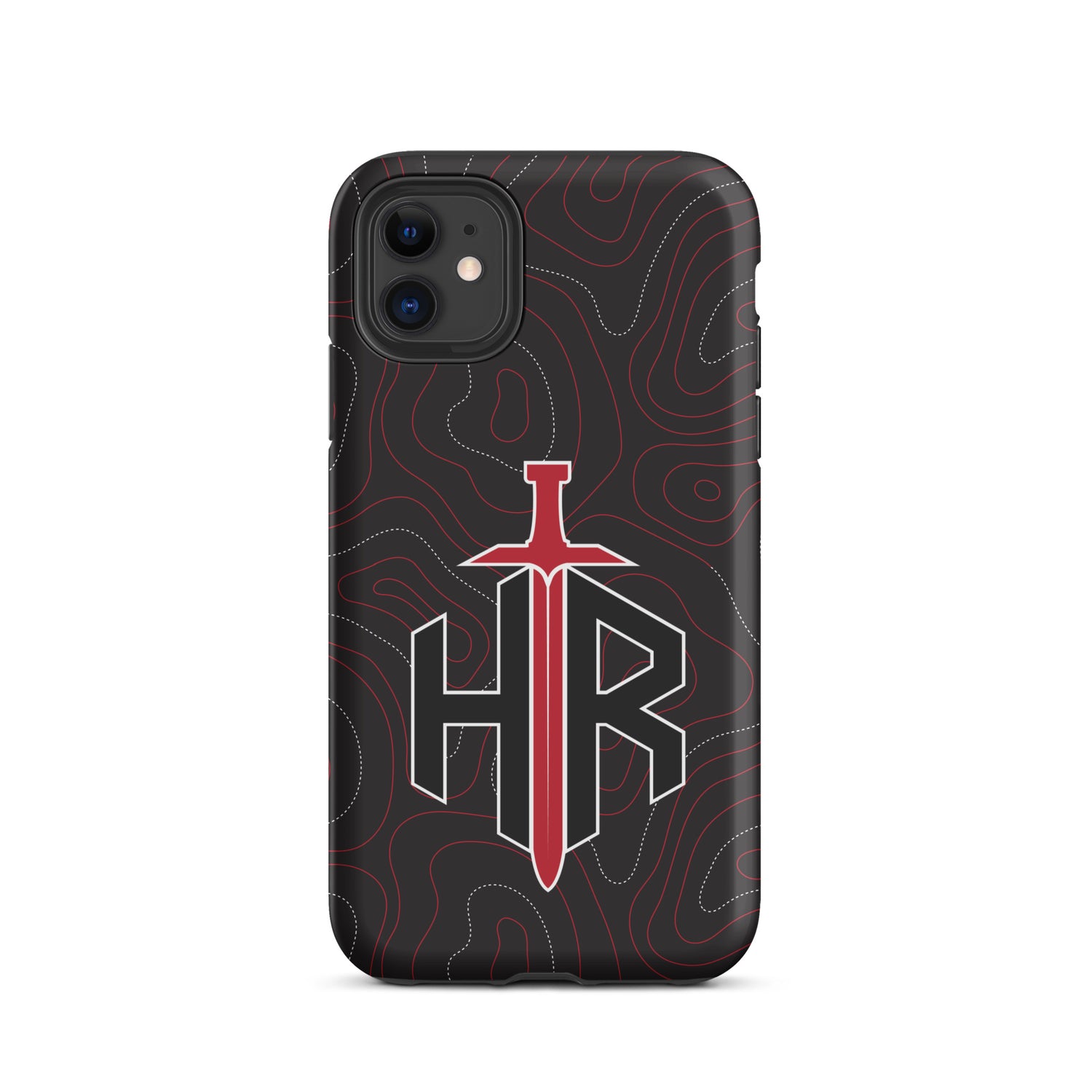 HRTI Tough Case for iPhone® – Black-on-Black – Glossy — alternate view 3