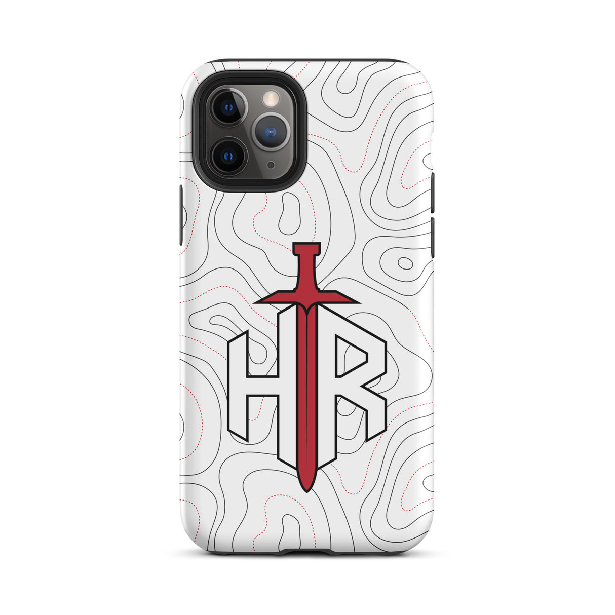 HRTI Tough Case for iPhone® – White-on-White – Glossy — alternate view 5
