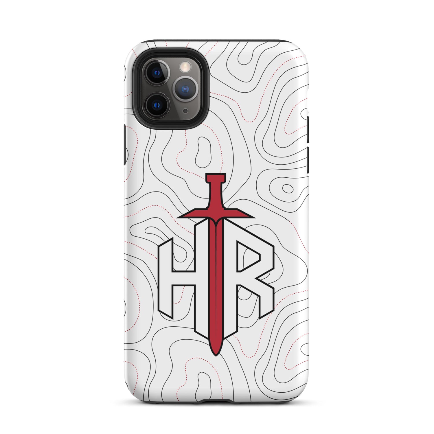 HRTI Tough Case for iPhone® – White-on-White – Glossy — alternate view 7