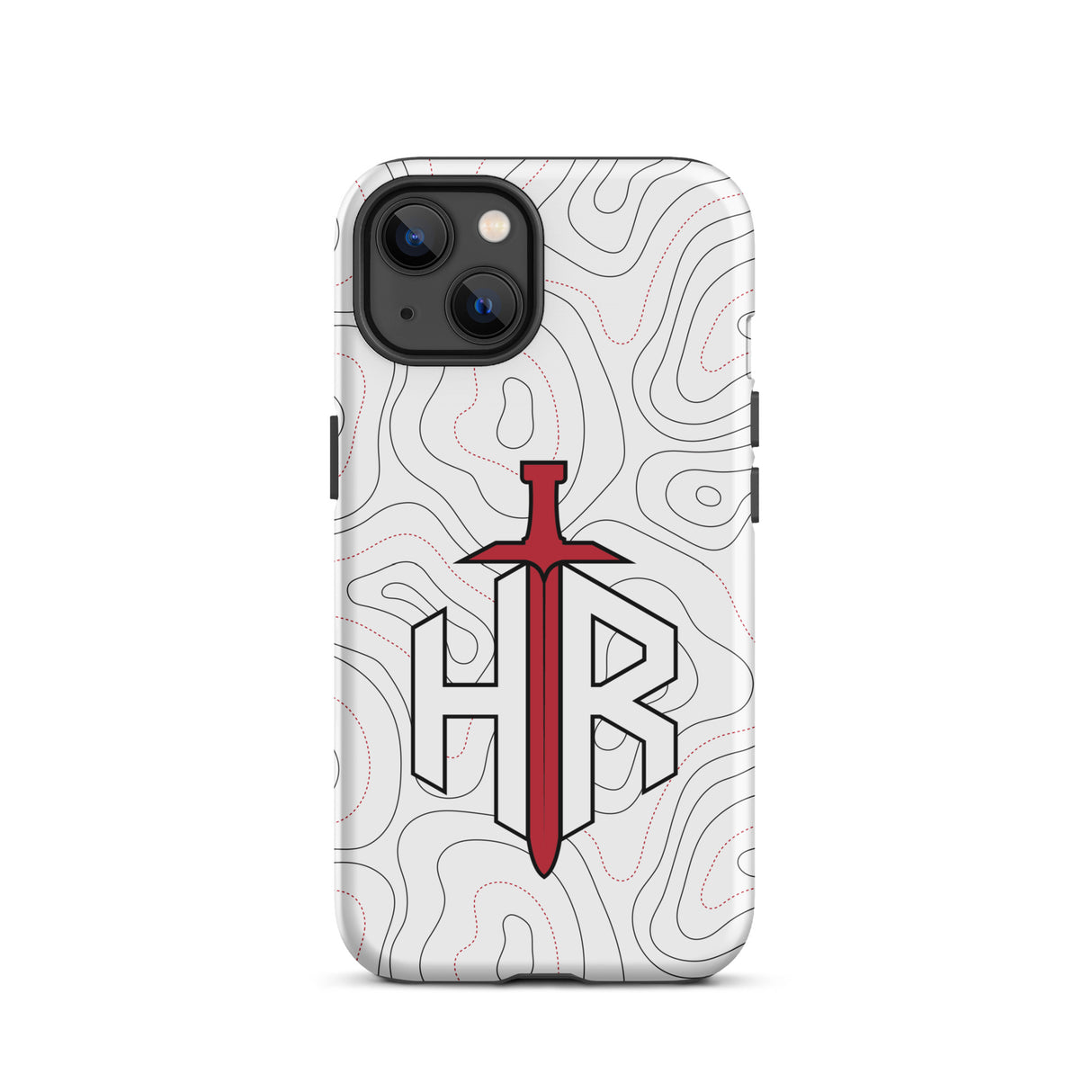 HRTI Tough Case for iPhone® – White-on-White – Glossy — alternate view 19