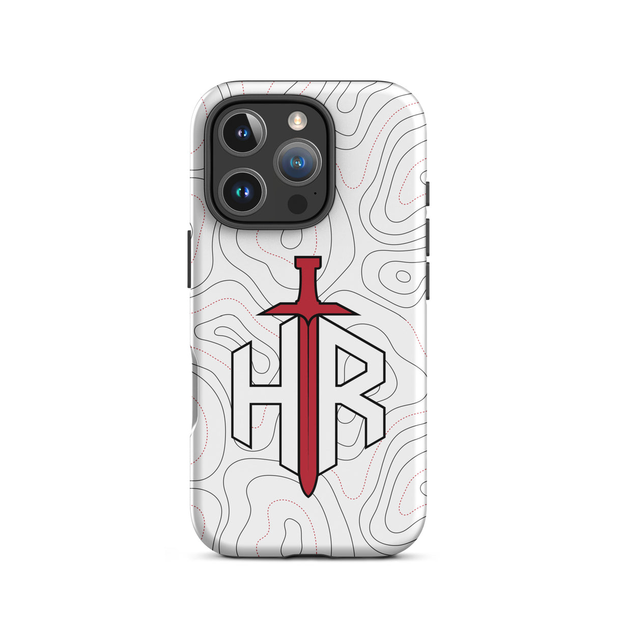 HRTI Tough Case for iPhone® – White-on-White – Glossy — alternate view 45