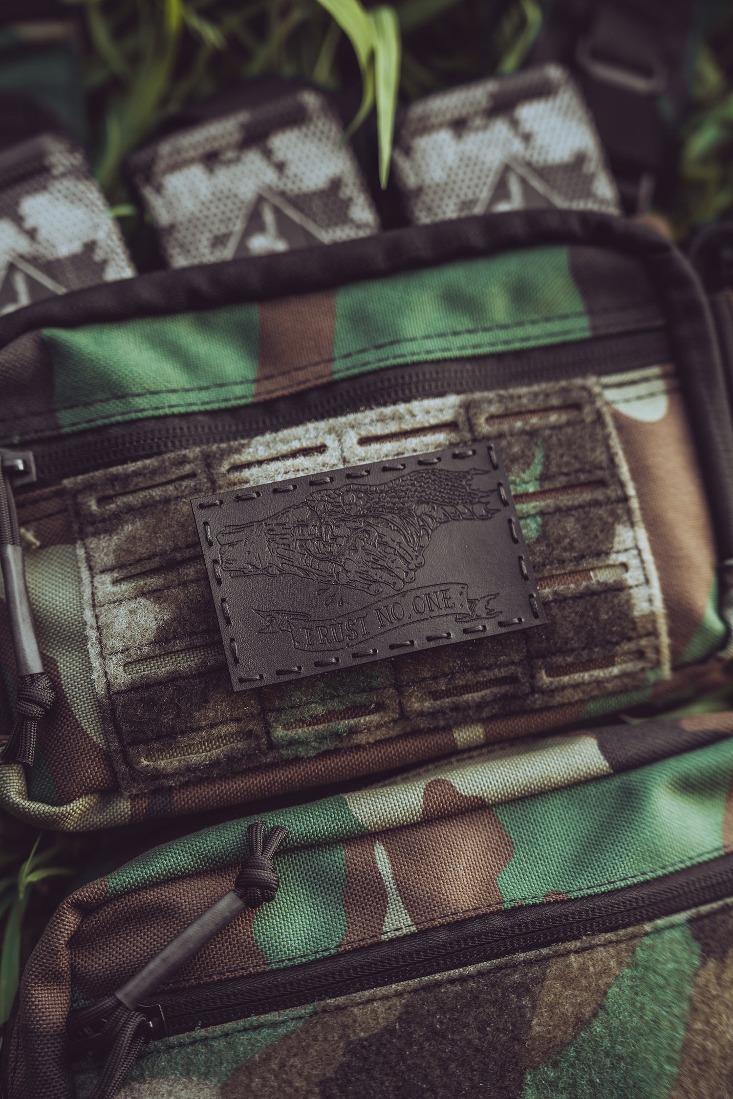 Trust No One Leather Patch – 5x3" — alternate view 6