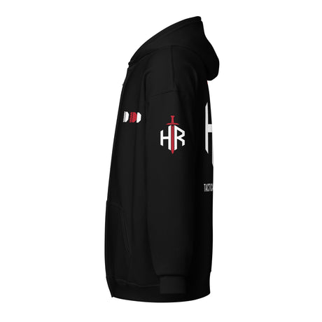 HRTI Premium Unisex heavy blend zip hoodie – Black — alternate view 4