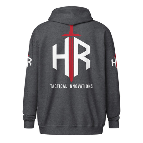HRTI Premium Unisex heavy blend zip hoodie – Navy — alternate view 10