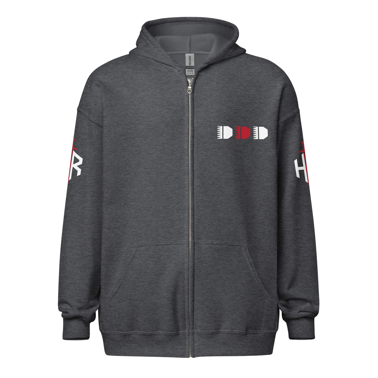 HRTI Premium Unisex heavy blend zip hoodie – Navy — alternate view 9