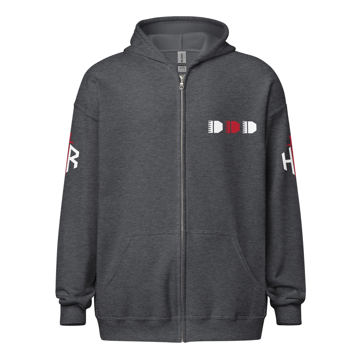 HRTI Premium Unisex heavy blend zip hoodie – Navy — alternate view 9