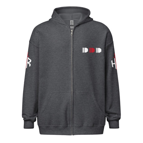 HRTI Premium Unisex heavy blend zip hoodie – Navy — alternate view 9