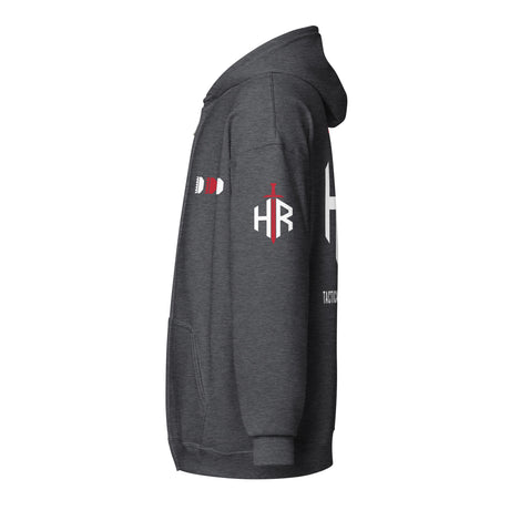 HRTI Premium Unisex heavy blend zip hoodie – Navy — alternate view 12