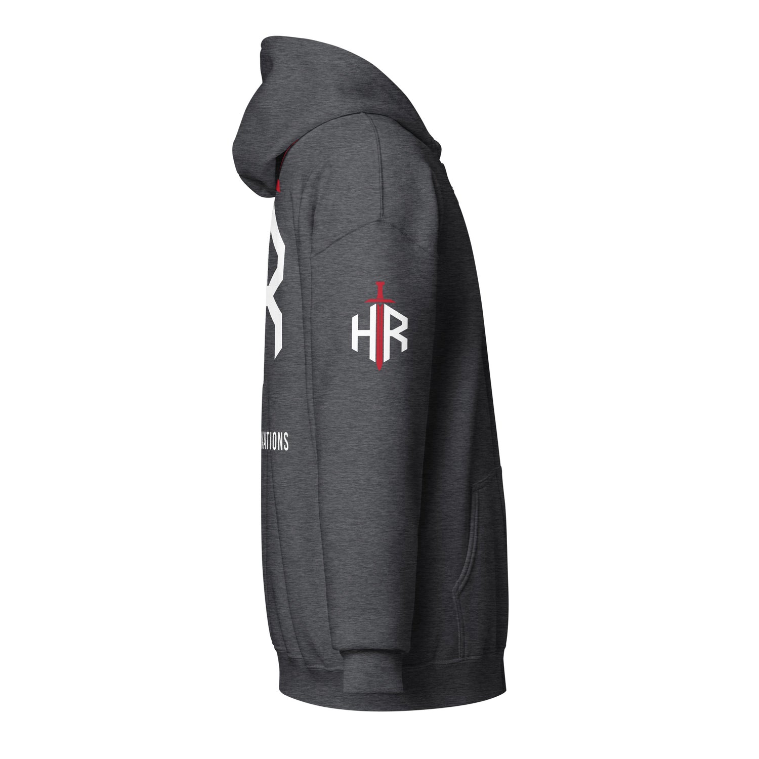 HRTI Premium Unisex heavy blend zip hoodie – Navy — alternate view 11