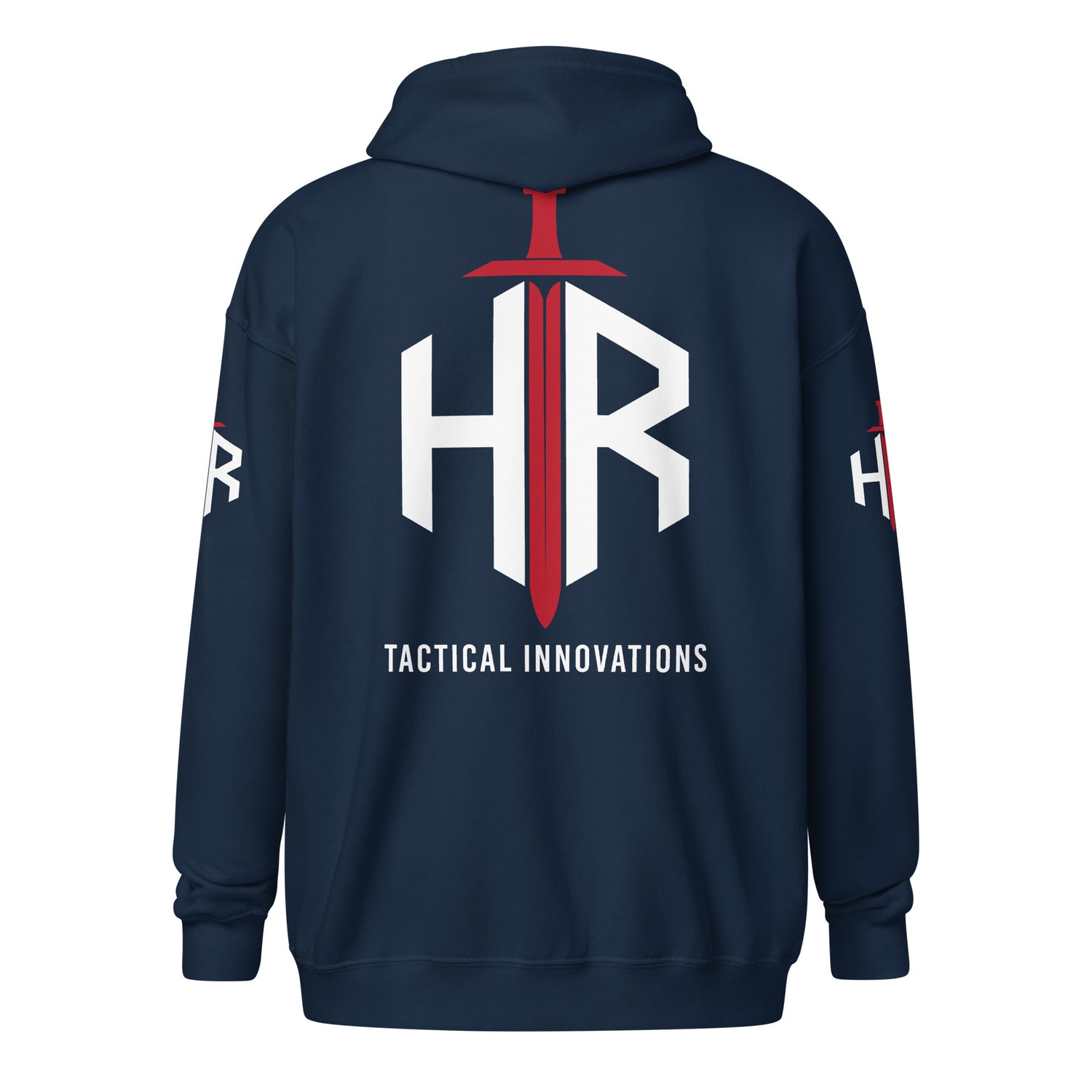 HRTI Premium Unisex heavy blend zip hoodie – Black — alternate view 6