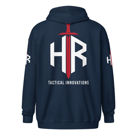 HRTI Premium Unisex heavy blend zip hoodie – Black — alternate view 6