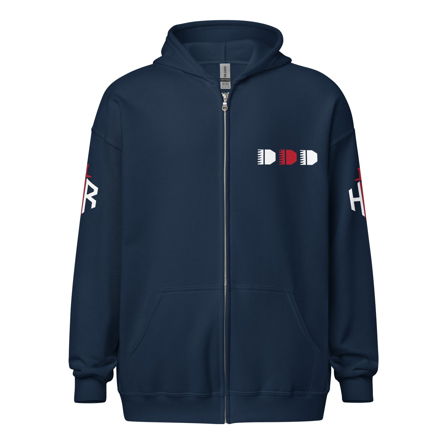 HRTI Premium Unisex heavy blend zip hoodie – Black — alternate view 5