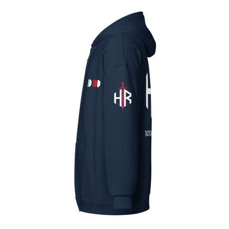 HRTI Premium Unisex heavy blend zip hoodie – Black — alternate view 8