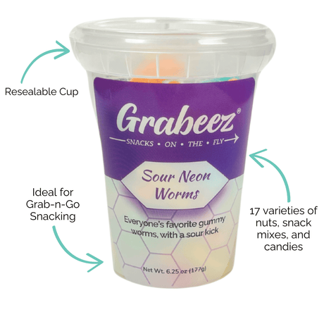 Sour Neon Worms Grabeez®