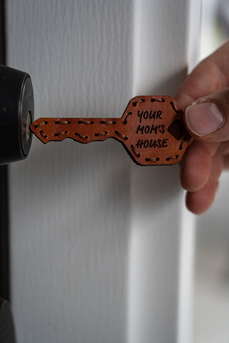 Your Mom's House Key Leather Patch — alternate view 2