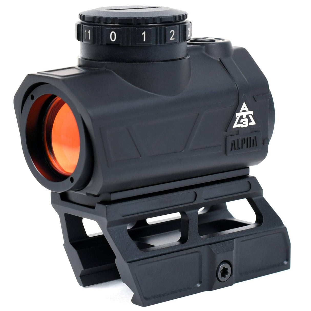 ALPHA Micro Red Dot Sight with Shake Awake and Cantilever Riser Mount – Red