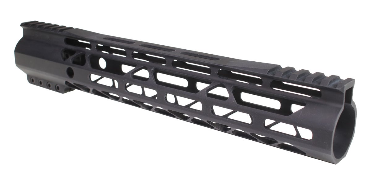 Guntec 12" 'Air-Lok' M-LOK Free Float Handguard, Split Top Rail - Black