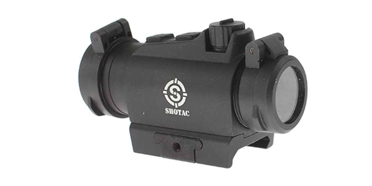 Red Dot Sight w/ Low Profile Rail Mount, 2 MOA Dot, 20MM Objective Lens - Black Finish