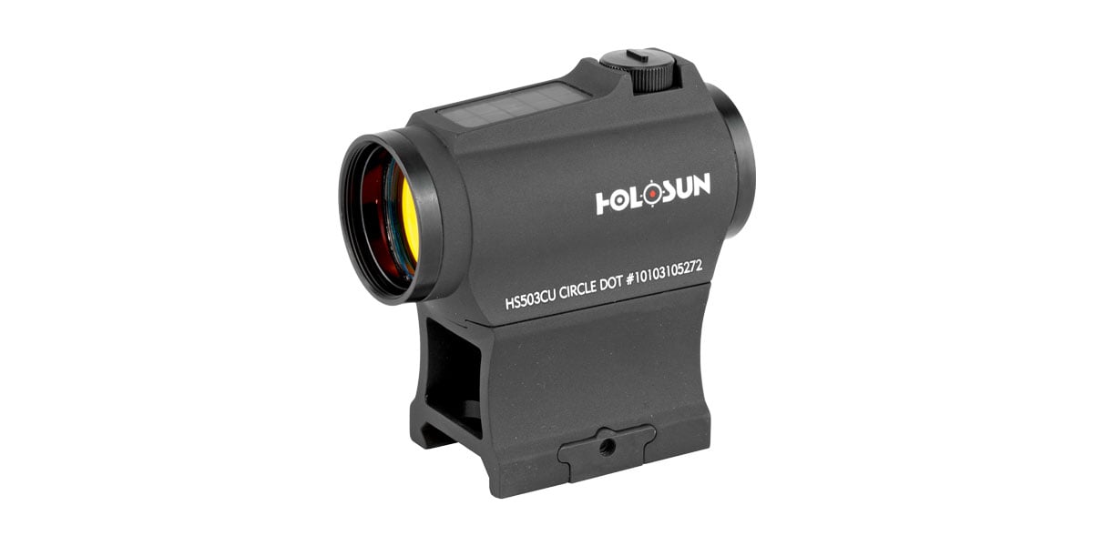 Holosun Micro Red Dot Sight, 2MOA Dot Only or 2MOA Dot with 65MOA Circle, Fits 1913 Picatinny Rail, Black Finish