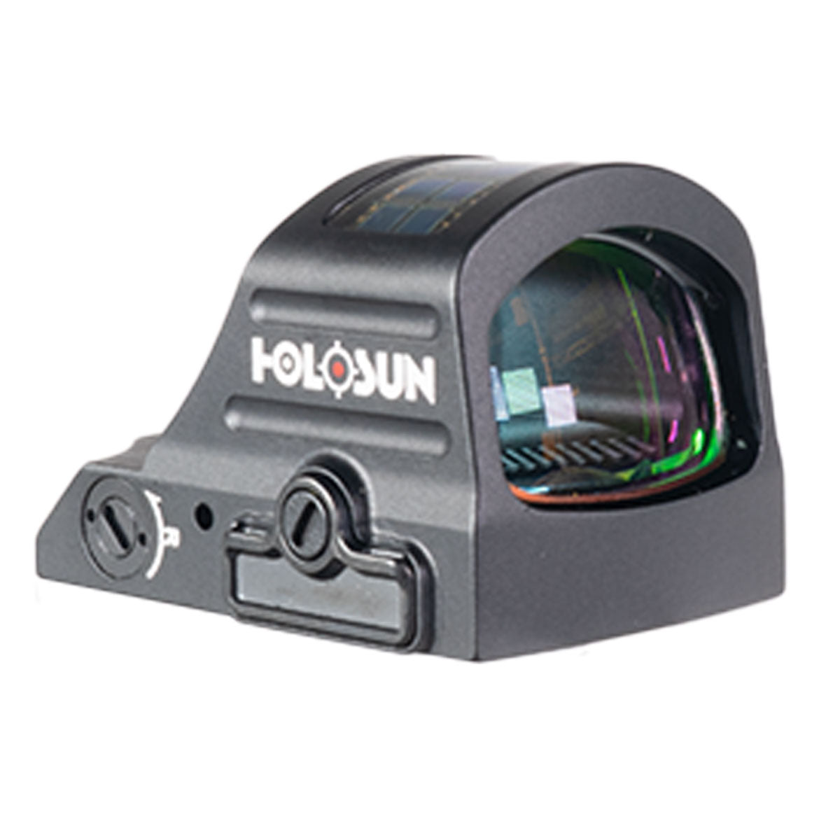 Holosun Technologies, 407C-X2, Red Dot, 2 MOA, Black, Side Battery, Solar Failsafe, Mount Not Included Single Reticle Option