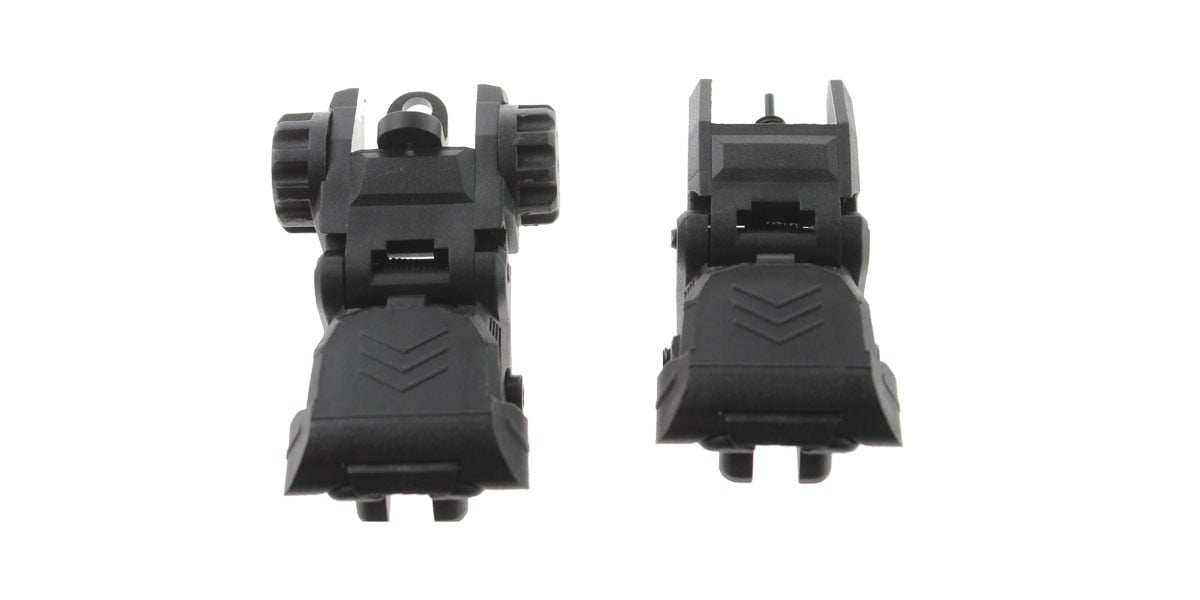Trinity Force Polymer Spring Loaded Flip Up Sights - Front and Rear