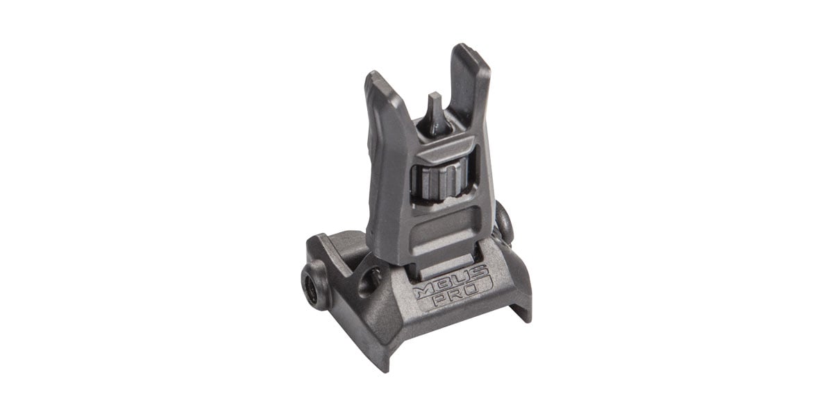 Magpul MAG275-BLK MBUS Pro Front Sight AR Platform Black Melonite QPQ Folding Steel