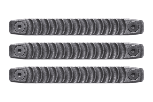 M-LOK Rail Cover Panels – Gecko and Cyclops – Black Gecko (3-Pack)