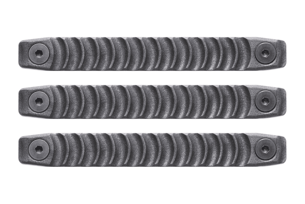 M-LOK Rail Cover Panels – Gecko and Cyclops – Black Gecko (3-Pack)