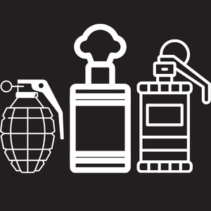 Paintball and airsoft grenades and smoke effects