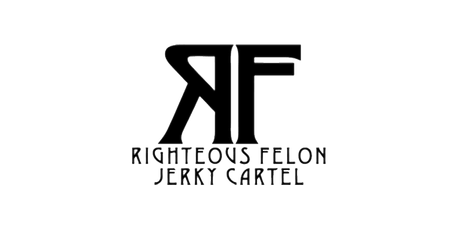 Righteous Felon craft jerky gourmet meat snacks brand logo