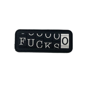 0 Fucks Patch + Sticker