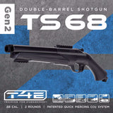 T4E TS 68 Gen 2 .68 Cal Paintball Shotgun Marker – Dual Barrel CO₂ (7.5J)