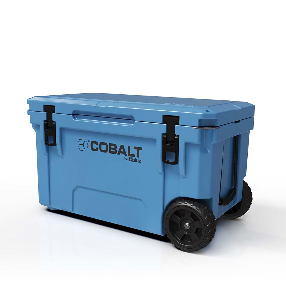 Super Cooler Roto-Moldado Cobalt de 55 Quartos com Rodas