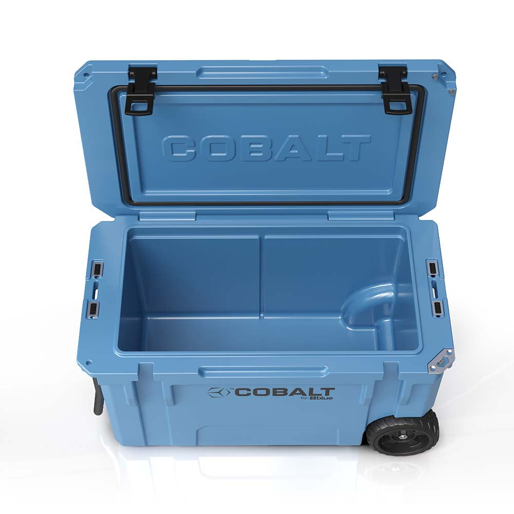 Super Cooler Roto-Moldado Cobalt de 55 Quartos com Rodas