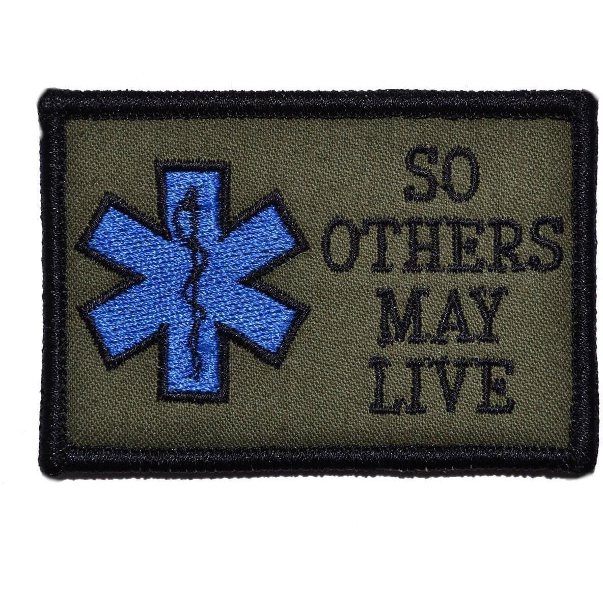 Tactical Gear Junkie EMS So Others May Live 2x3 Patch in Olive Drab, alternate view 5