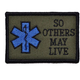 Tactical Gear Junkie EMS So Others May Live 2x3 Patch in Olive Drab, alternate view 5