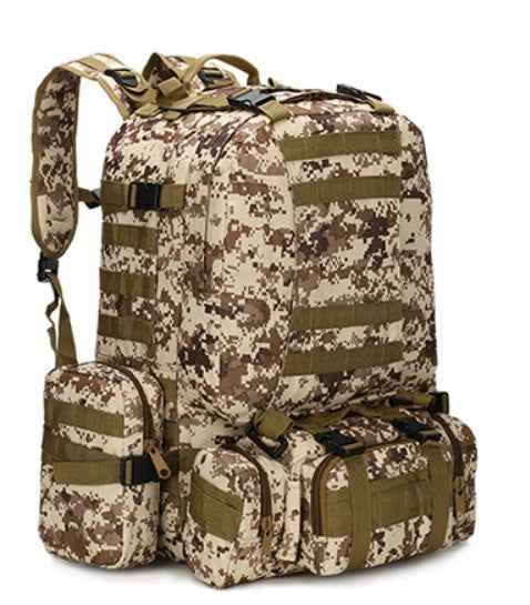 Raven Supply Camouflage Tactical Backpack in Three sand, alternate view 4