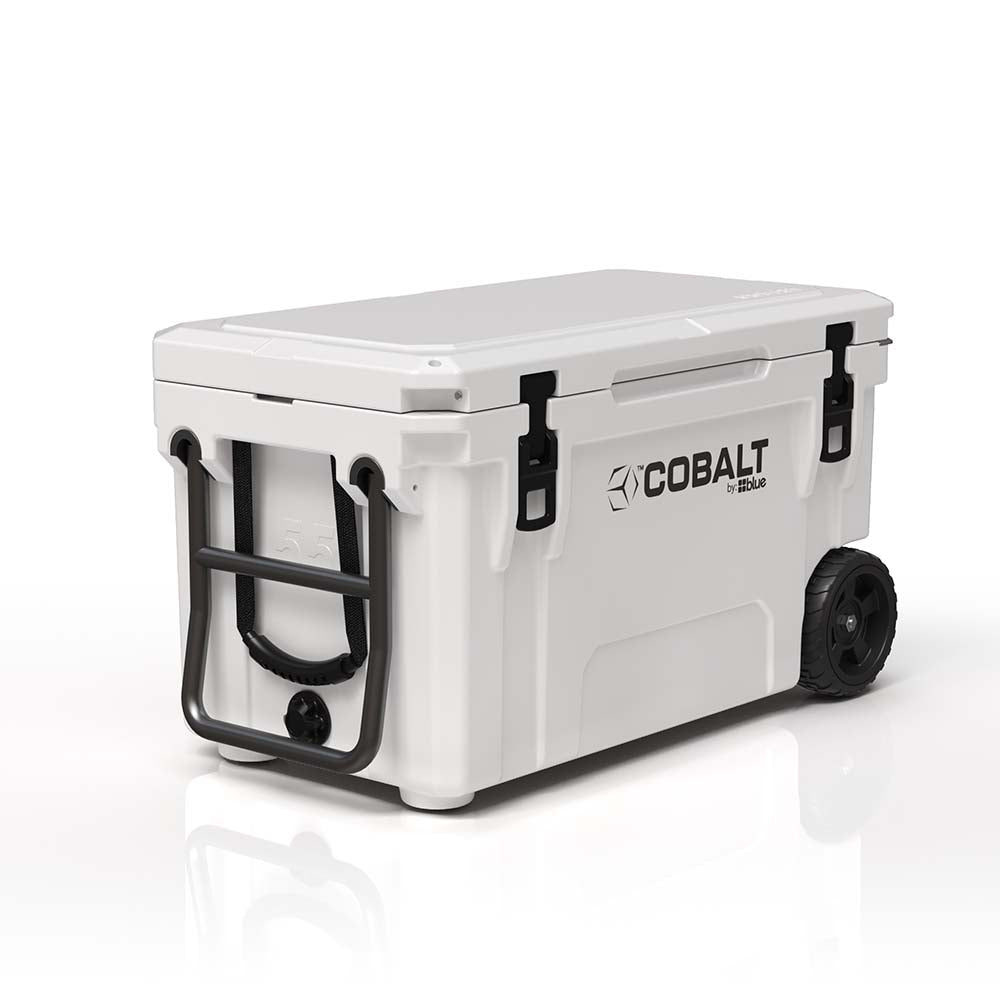 Super Cooler Roto-Moldado Cobalt de 55 Quartos com Rodas