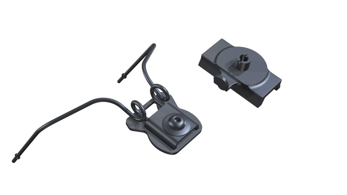 Low Profile Rail Adapter Kit -Fits ARC, Peltor, 3M, and other helmet headsets.