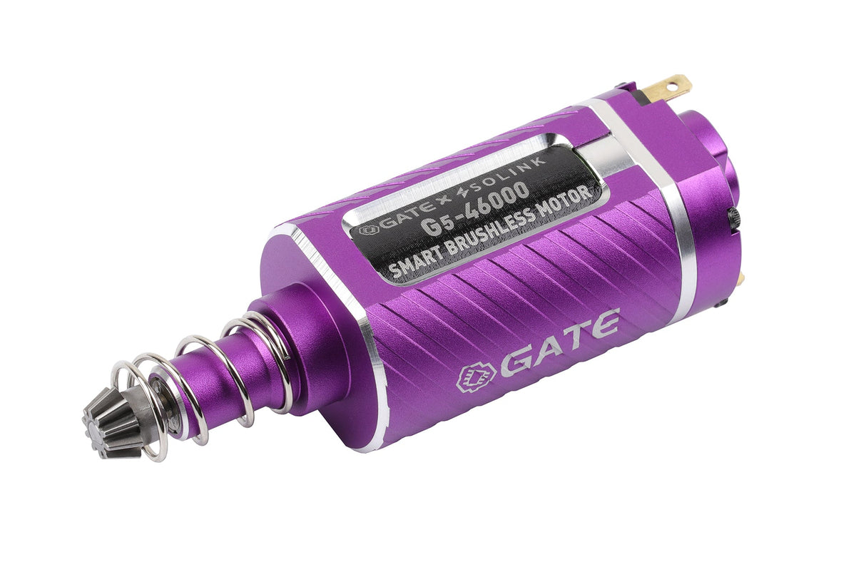 GATE G5 motor connector and D-type pinion detail