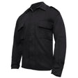 Poly Cotton Twill Long Sleeve Tactical Shirt in Black
