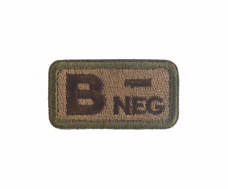 Embroidered Tactical Blood Type Patch Essential Velcro ID for First Responders, O minus POS, alternate view 7