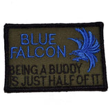 Blue Falcon - 2x3 Patch in Coyote Brown, alternate view 3